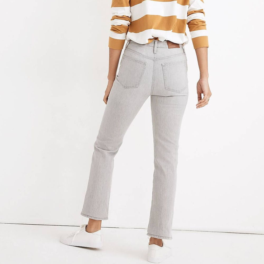 Madewell Slim Demi-Boot Jeans Gray Size 27 - Picture 2 of 13
